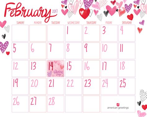 Please note that our 2021 calendar pages are for your personal use only, but you may always invite your friends to visit our website so they may browse our free printables! Free Printable February Calendar - American Greetings Blog