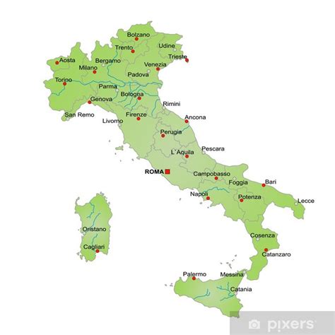 Adesivo Italia Mappa Vettore Pixersit