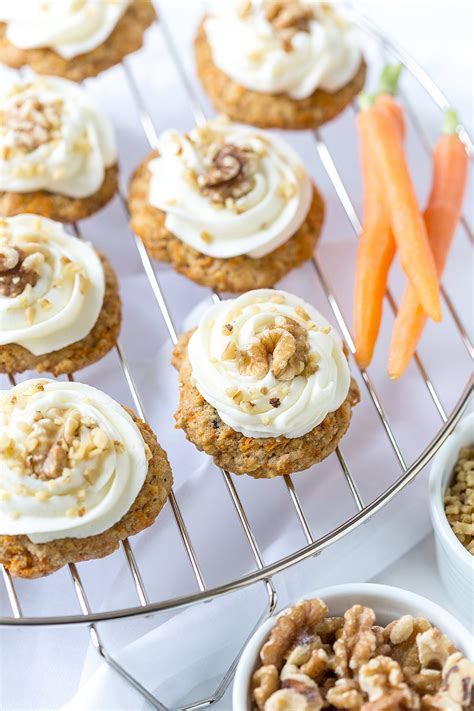 Carrot Cake Cookies With Cream Cheese Frosting Pizzazzerie