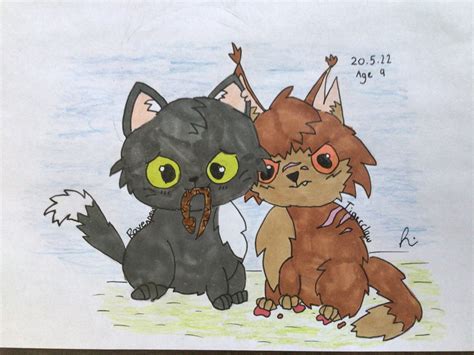 My Ravenpaw And Tigerclaw Art Submission Warrior Cats
