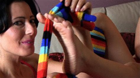 Rainbow Toe Socks And Oily Foot Massage Mov Hd Kimberly Kanes