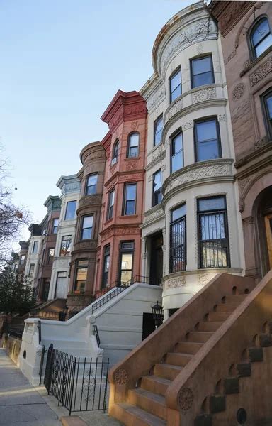 Famous New York City Brownstones In Prospect Heights Neighborhood In