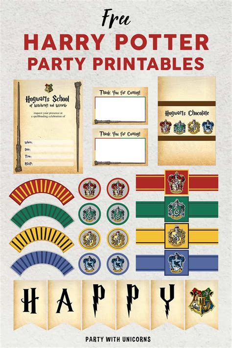 Free Harry Potter Printables Crafts Party Decor Games And More Harry Potter Party