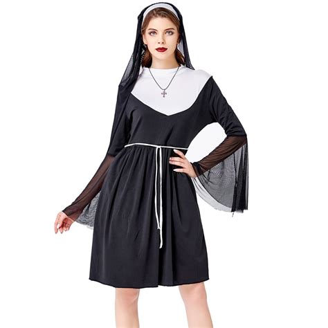 Halloween Costume Women S Bad Habit Nun Costumes Sexy Sinfully Hot Nuns Fancy