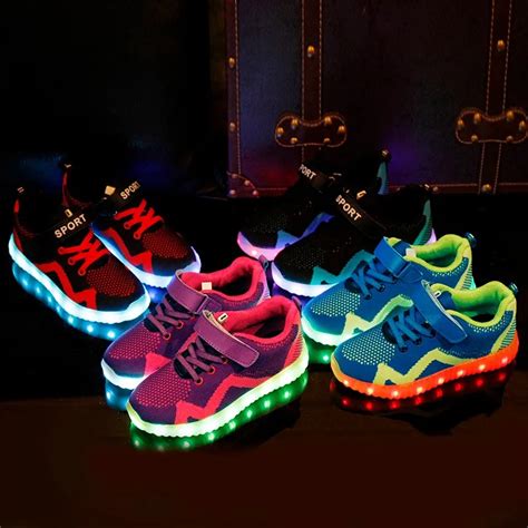 Usb Charge Led Casual Sneakers Boys Girls Luminous Glowing Sport