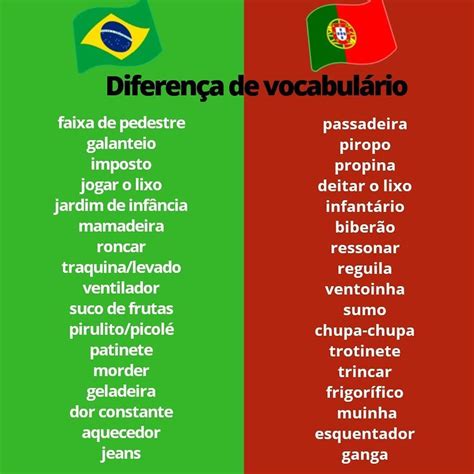Você Percebeu Que Há Diferenças De Vocabulário Na Língua Portuguesa
