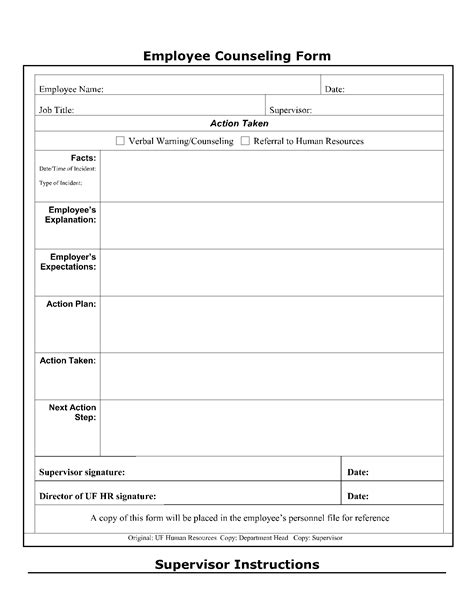 Effective Employee Write Up Forms Free Download Employee Write Up Form Free Word Pdf