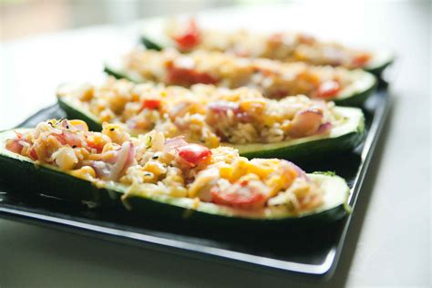 Looking for a light, healthy yet tasty summer meal? Stuffed Zucchini Boats Recipe — Dishmaps