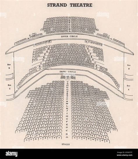 Strand Now The Novello Theatre Vintage Seating Plan London West End