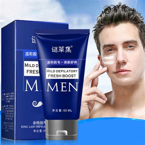 60ml permanent hair removal cream facial pubic beard depilatory paste for men ebay