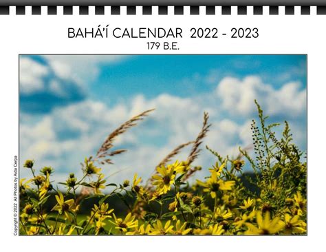 2022 2023 Ayyám I Há Bahai Calendar White Etsy
