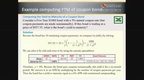 Cp is the current price. Bonds - YTM and YTC - calculation of Yield to Maturity and ...