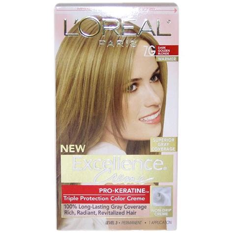 shop l oreal excellence creme pro hair color keratine 7g dark golden blonde free shipping