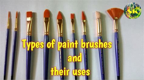 Types Of Paint Brushes And Their Uses Complete Guide Youtube