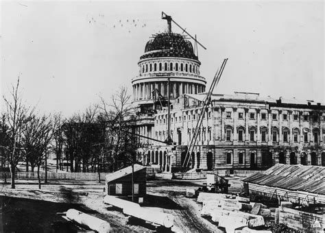 Construction Of The Us Capitol 1862 Roldschoolcool