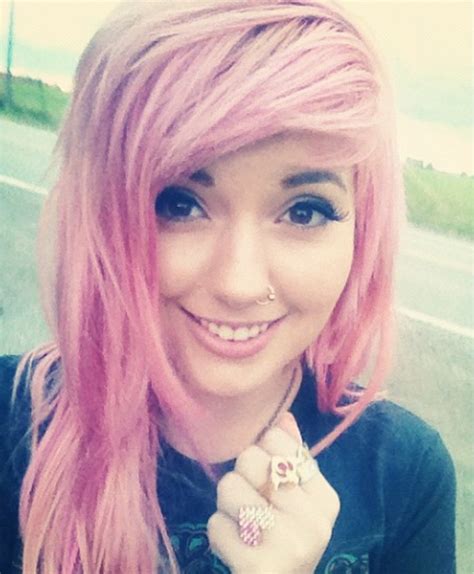 The Lovely Leda Muir Pink Hair Dye Emo Hair Color Scene Hair