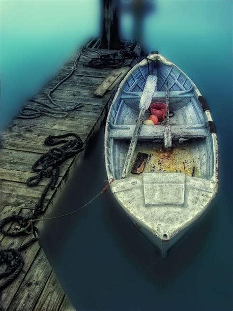 Docked by Amanda Cass | Love boat, Row boats, Old boats