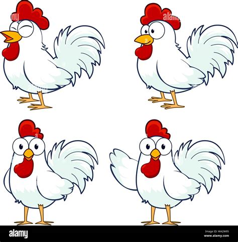 Chicken Cartoon Character Vector Stock Vector Image And Art Alamy