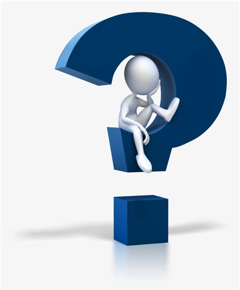 Figure Sitting In A Blue Question Mark Question Mark Clip Art Png