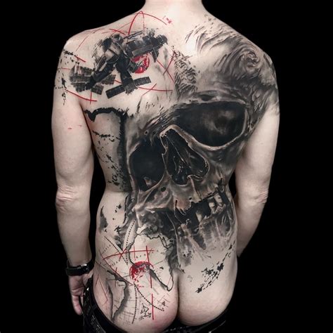 Skull Back Tattoo Best Tattoo Ideas Gallery
