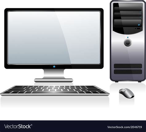 Desktop Computer Royalty Free Vector Image Vectorstock