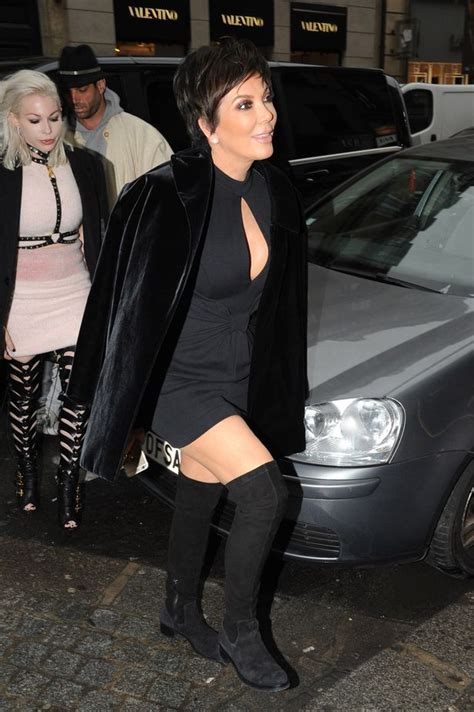 Kris Jenner Tries To Dress Like Her Daughters In Short Black Mini Dress