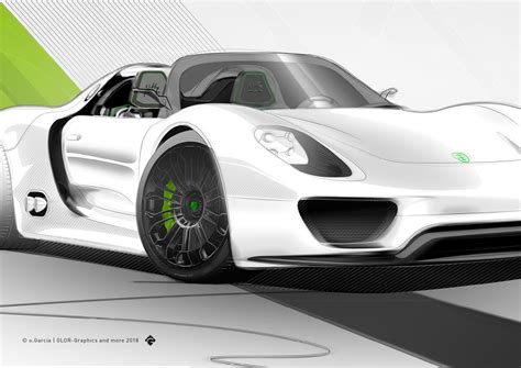 Porsche 918 Illustration Glor Graphics And More