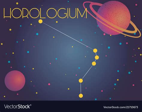 The Constellation Horologium Royalty Free Vector Image