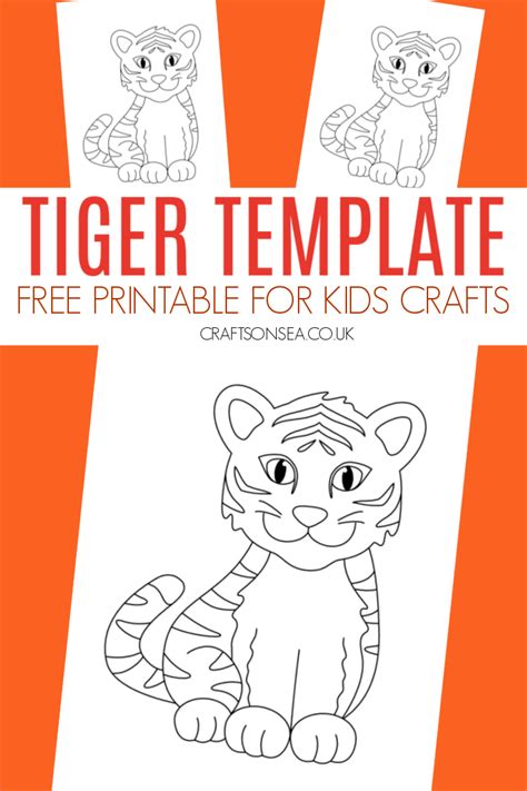 Tiger Template Free Printable Crafts On Sea