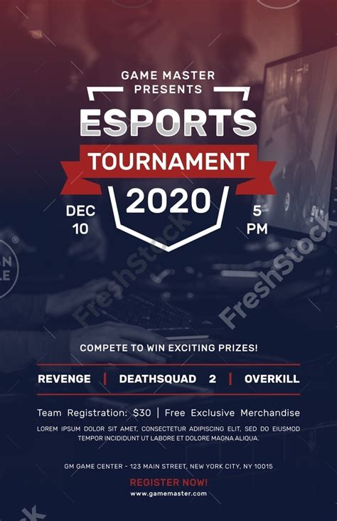 Poster Esports Tournament Freshstock