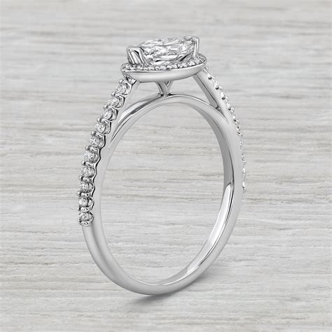 14k White Gold And Marquise Diamond Engagement Ring