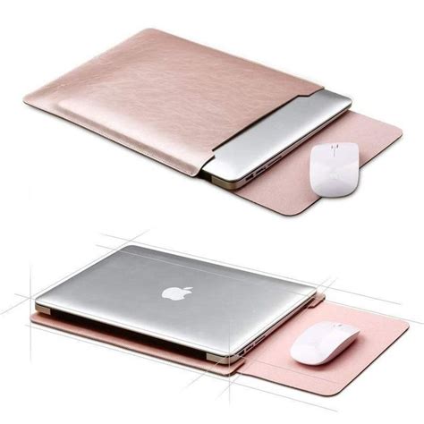 Leather Bag With Mouse Pad Pouch For Macbook Air Leather Laptop