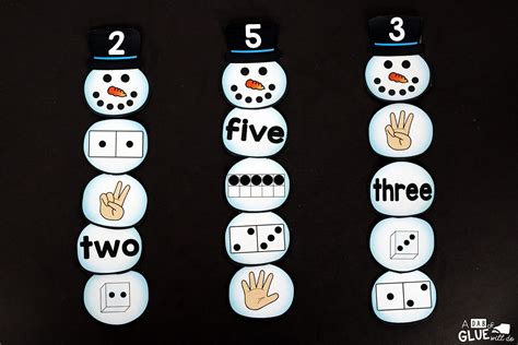 Snowman Number Match Printable