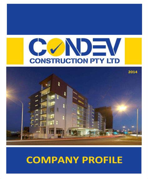 Company Profile For Construction Company
