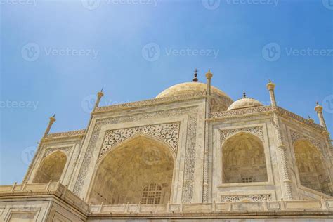 Taj Mahal Agra India Mogul Marble Mausoleum Detailed Architecture