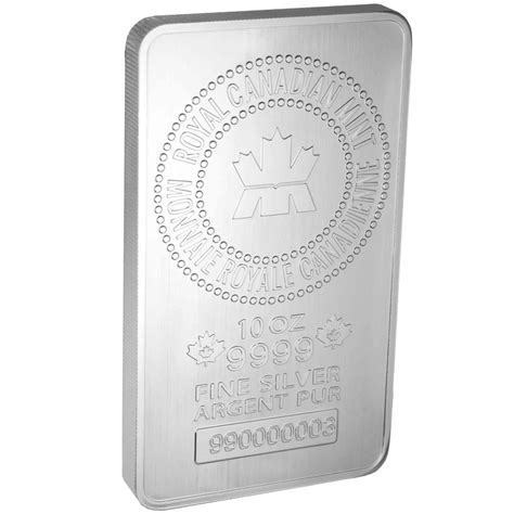 10 Oz Royal Canadian Mint Silver Bar Td Precious Metals
