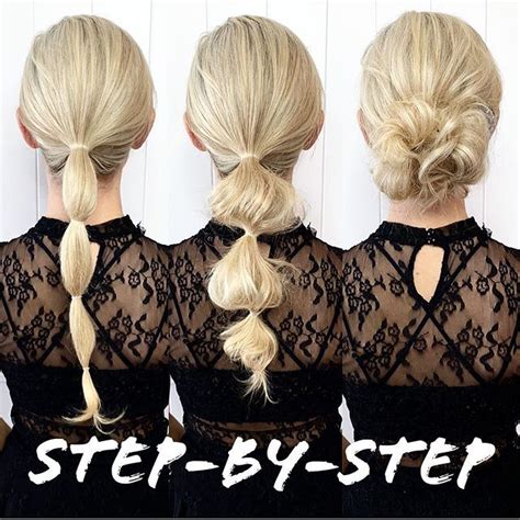 Step By Step For An Easy Way To Create A Messy Bun Tutorial Coming