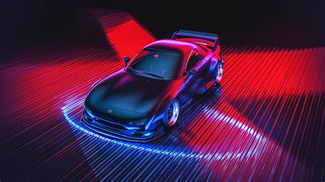 Mazda Rx 7 Digital Art Wallpaper Hd Cars 4k Wallpapers Images Photos