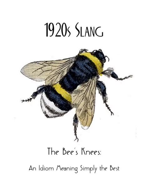 S Art Deco Slang Poster Bees Knees Poster Vintage Bee Etsy Bees