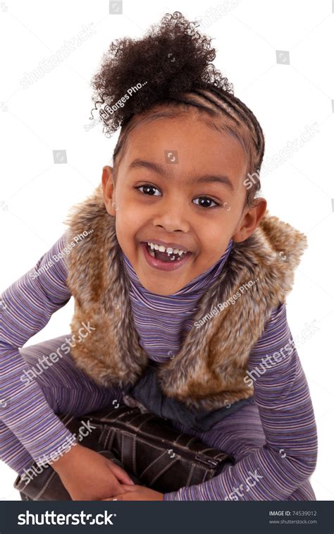 Cute Little African Girl Smiling Stock Photo 74539012 Shutterstock