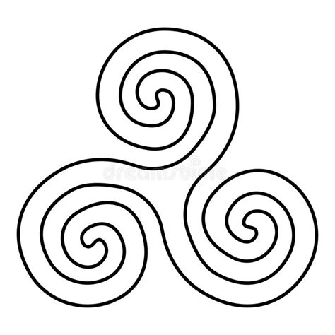 Triskelion Oder Triskele Symbol Dreifache Spirale Keltisches Zeichen