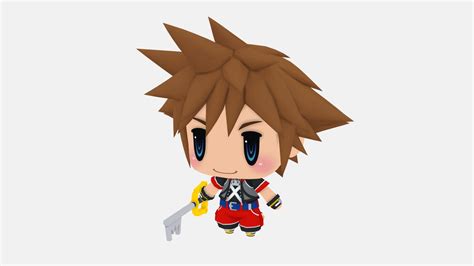 Chibi Sora From Kingdom Hearts Download Free 3d Model By Robukan