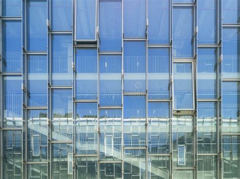Modern Architecture Glass Wall Building Abstract Background Stock Photo