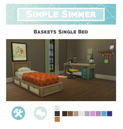 Single Bed Frame Single Bedroom Teen Bedroom Sims 4 Cc Furniture