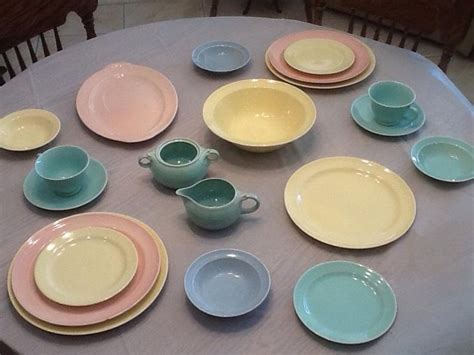 Vintage 20 Pc Luray Pastels Dish Set Orig 4 Colors Etsy Vintage