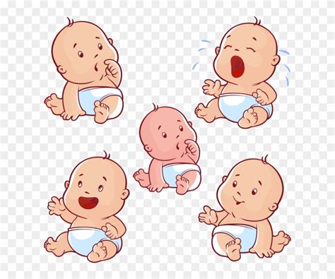 Simple Bebé Tipo Cartoon En Vector E Imagen Png Y Psd Muchos Bebes