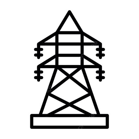 Icono De Línea De Electricidad Vector Png Dibujos Icono De