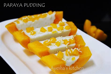 Easy Dessert Recipe Papaya Pudding