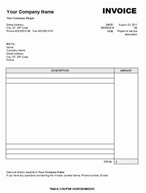 Free Blank Invoice In 2020 Invoice Template Word Microsoft Word