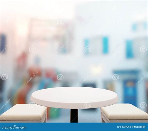 Table Top And Blur Building Background Stock Image Image Of Floor